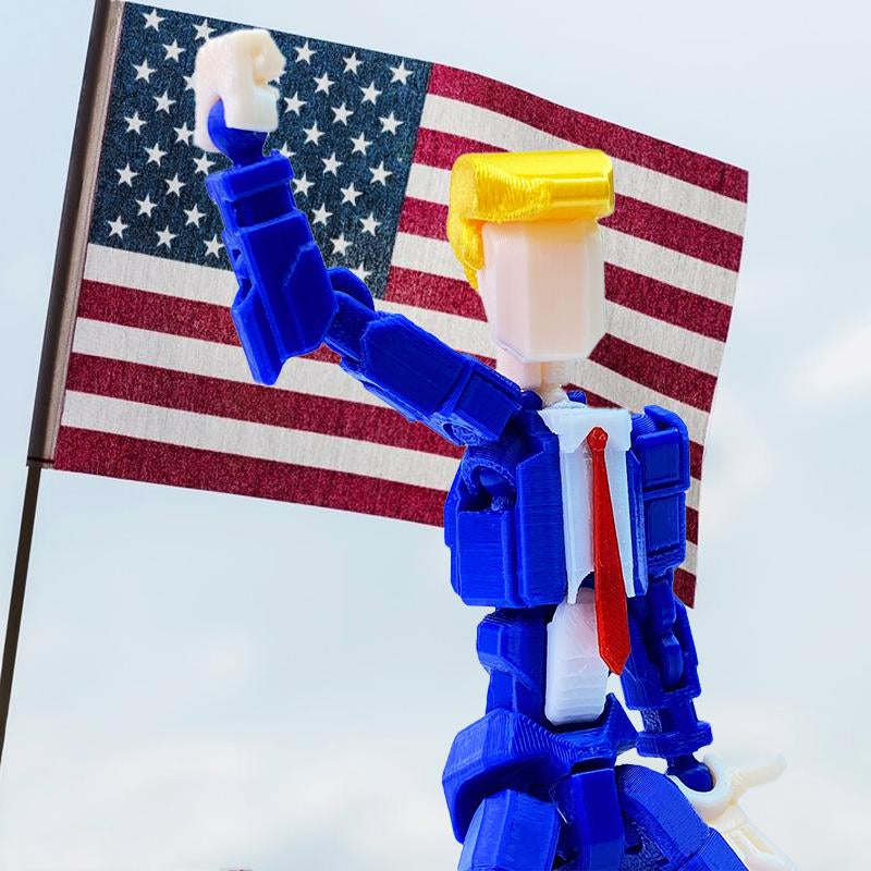 2Pcs Trump Collectibles Action Figure - Donald Trump 2024 Action Figure for Trump Supporters and Americans | the Latest & Fashion Trump Gifts (Assemble Complete)