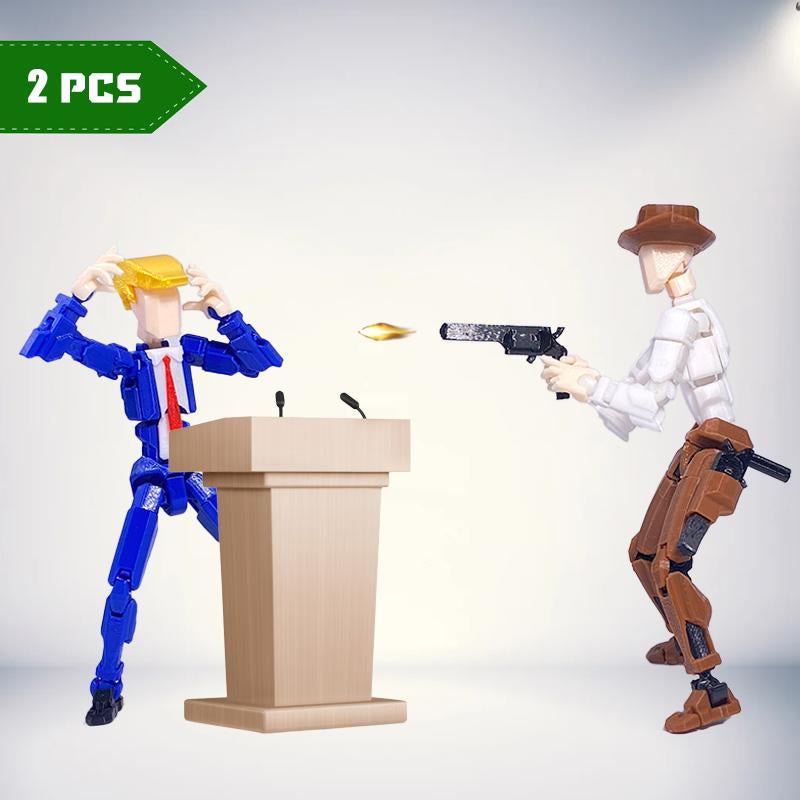 2Pcs Trump Collectibles Action Figure - Donald Trump 2024 Action Figure for Trump Supporters and Americans | the Latest & Fashion Trump Gifts (Assemble Complete)